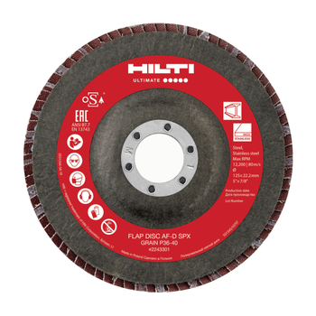 Лепестковый шлифовальный диск Hilti AF-D 125 P60 FT SPX 10шт