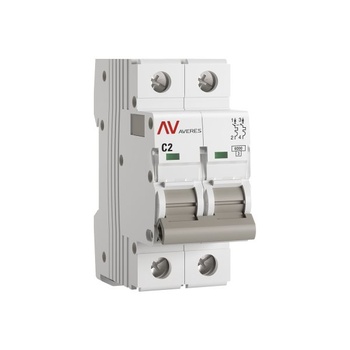 Выключатель автоматический AV-6 2P 2A (C) 6kA EKF AVERES