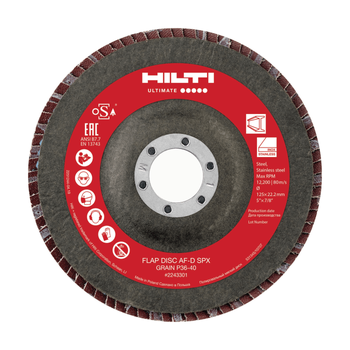 Выпуклый лепестковый шлифовальный диск Hilti AF-D 150 P60 SPX 10шт