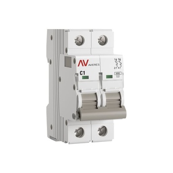 Выключатель автоматический AV-6 2P 1A (C) 6kA EKF AVERES