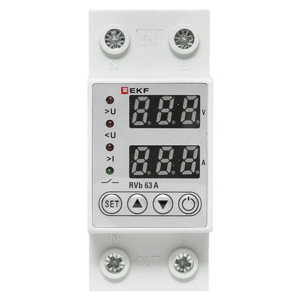 Реле напряжения и тока с дисп, RVb 63A EKF (фото 3)