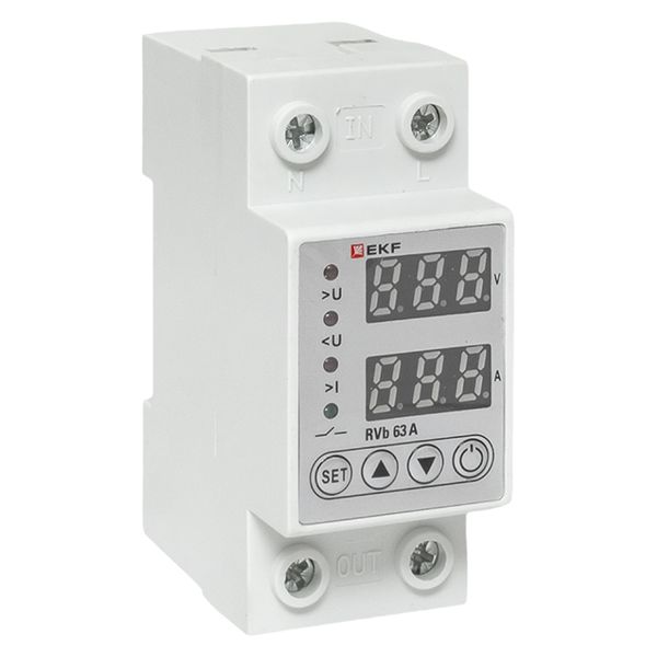 Реле напряжения и тока с дисп, RVb 63A EKF (фото 1)